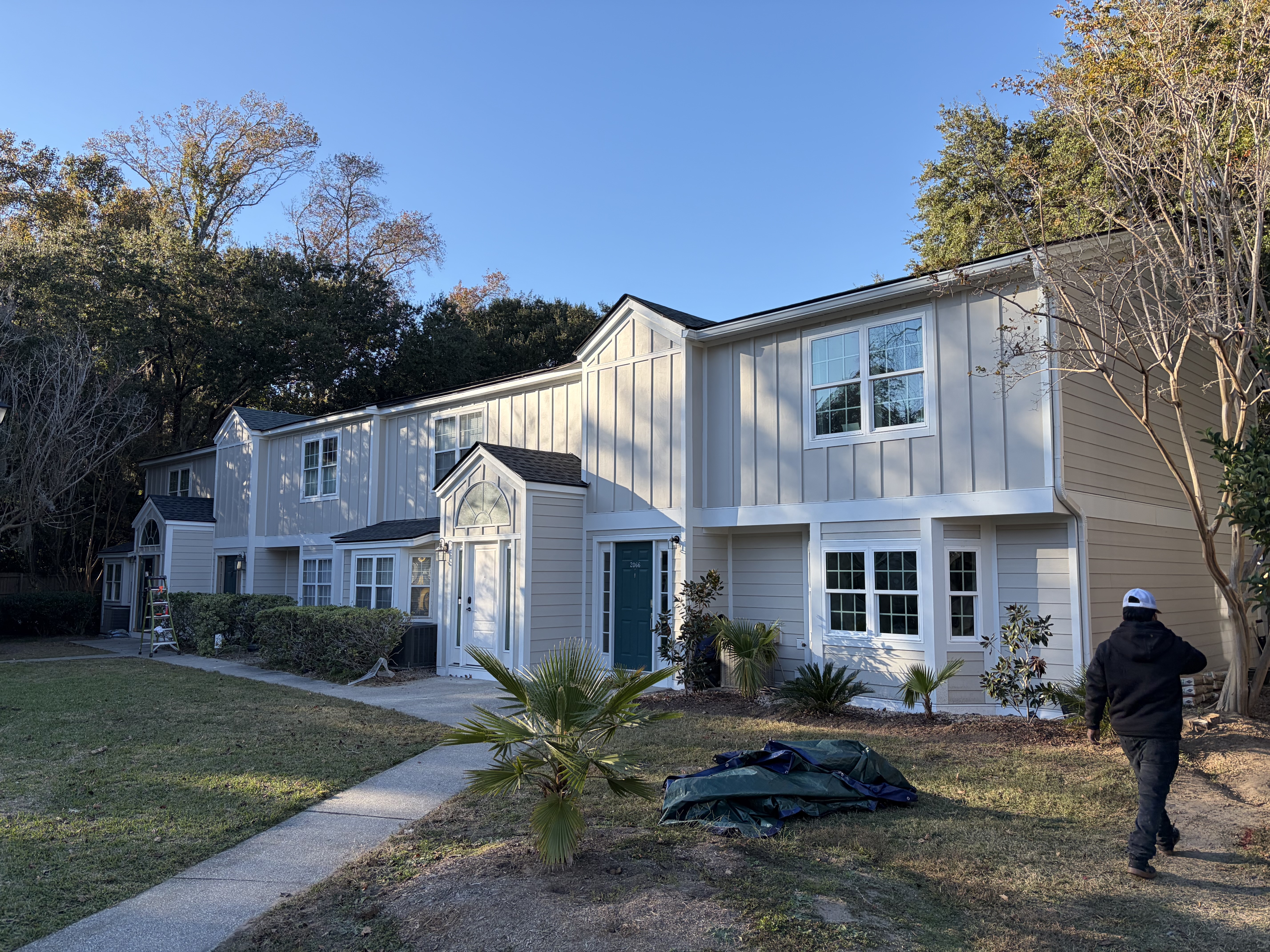 Completed exterior recladding